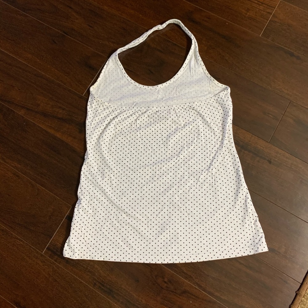 Black and white polka dot halter top - Picture 2 of 3